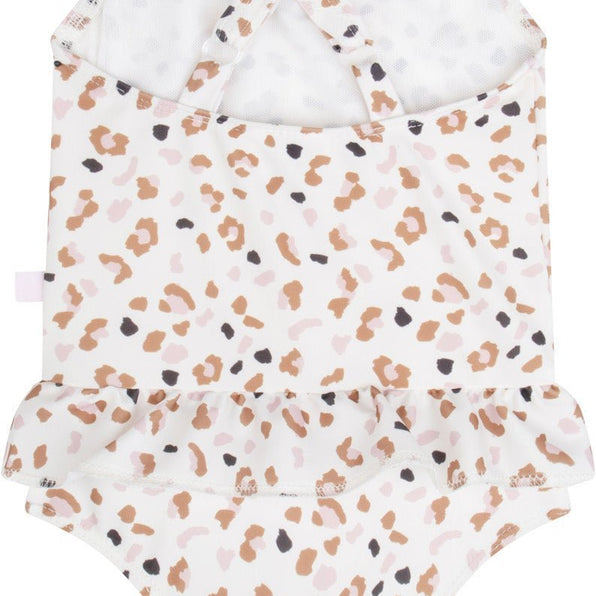 Swim Essentials | Swimsuit girls 122/128 | Khaki Leopard