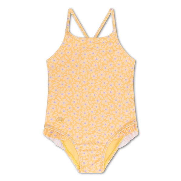 Swim Essentials | Badeanzug Mädchen | Yellow Flowers