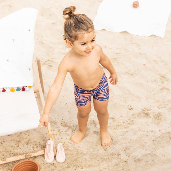 Swim Essentials | Boys' swim trunks 62/68 | Blue orange Zebra