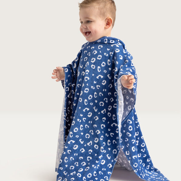 Swim Essentials | Luxe Strandponcho | Blue Leopard