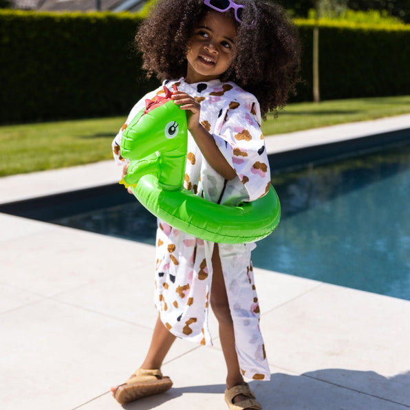 Swim Essentials | Luxe Strandponcho | Kaki Leopard