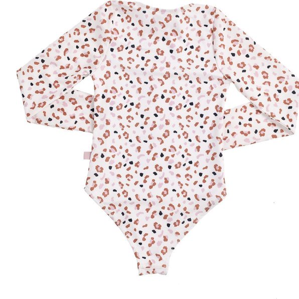 Swim Essentials | Swimsuit Girls 62/68 | Khaki Leopard