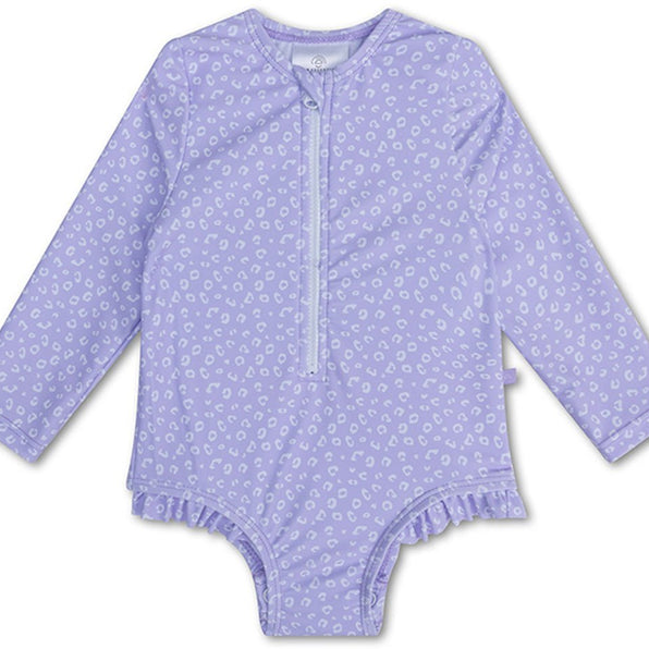 Swim Essentials | Swimsuit Girls 62/68 | Purple Leopard