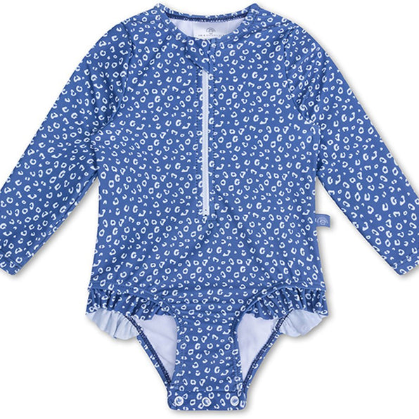 Swim Essentials | Swimsuit Girls 98/104 | Blue Leopard