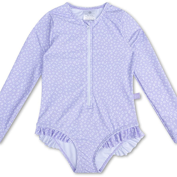 Swim Essentials | Swimsuit Girls 98/104 | Purple Leopard