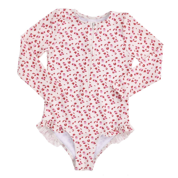 Swim Essentials | Swimsuit Girls 98/104 | Pink Leopard