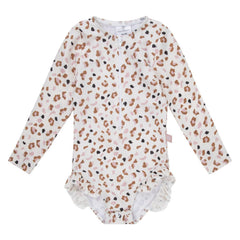 Swim Essentials | Swimsuit Girls 62/68 | Khaki Leopard