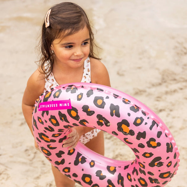 Swim Essentials | Swimming ring 55cm | Rose Gold Leopard